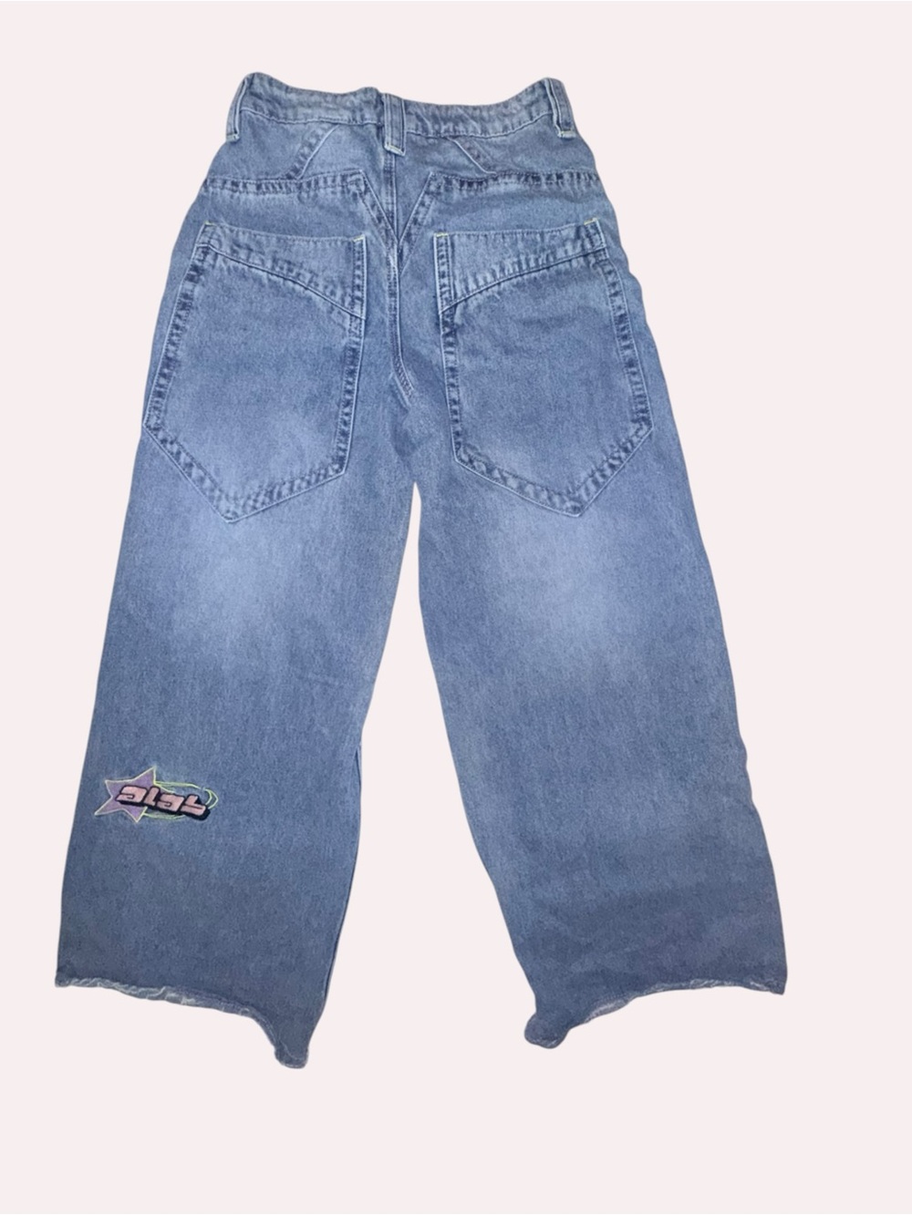 A.LAB Analog Blue Rave Baggy Y2K Skater Jeans - Picture 3 of 9